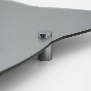Targa Neutra in Alluminio Composito Silver Spazzolato tipologia Stella 4 Punte
