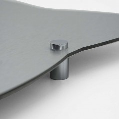 Targa Neutra in Alluminio Composito Silver Spazzolato tipologia Stella 4 Punte
