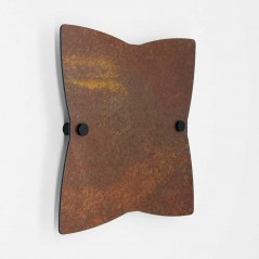 Targa Neutra in Alluminio Composito Corten tipologia Stella 4 Punte