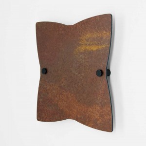 Targa Neutra in Alluminio Composito Corten tipologia Stella 4 Punte