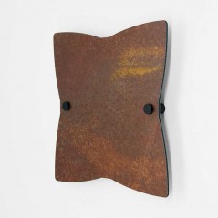 Targa Neutra in Alluminio Composito Corten tipologia Stella 4 Punte