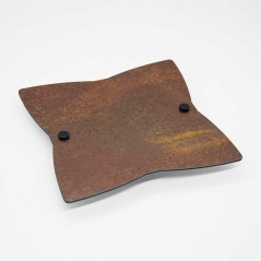 Targa Neutra in Alluminio Composito Corten tipologia Stella 4 Punte