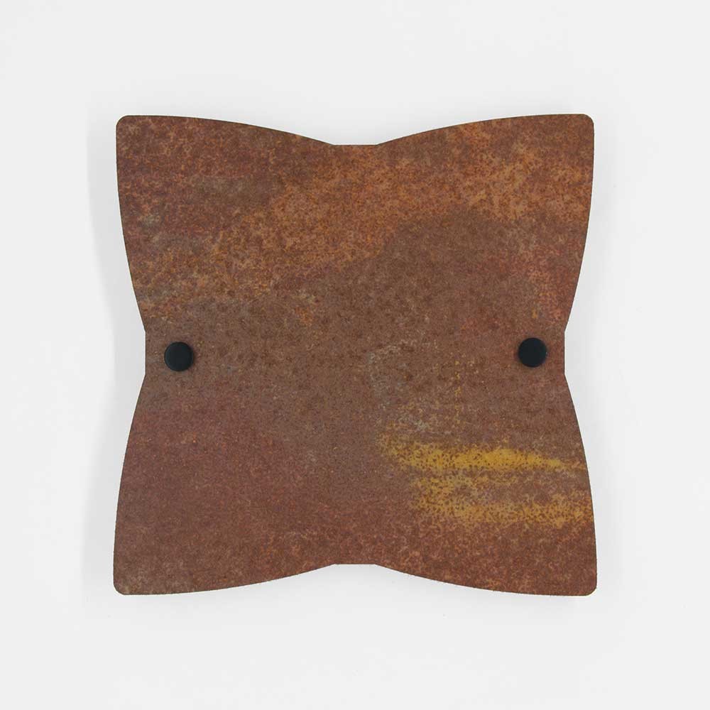 Targa Neutra in Alluminio Composito Corten tipologia Stella 4 Punte