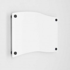 Targa Neutra in Plexiglass Bianco tipologia Bandiera