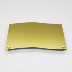 Targa Neutra in Plexiglass Gold tipologia Bandiera