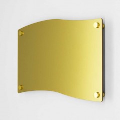 Targa Neutra in Plexiglass Gold tipologia Bandiera