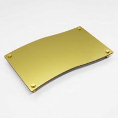 Targa Neutra in Plexiglass Gold tipologia Bandiera