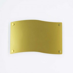 Targa Neutra in Plexiglass Gold tipologia Bandiera