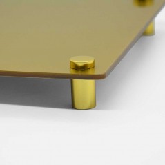Targa Neutra in Plexiglass Gold tipologia Bandiera