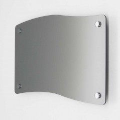 Targa Neutra in Plexiglass Silver tipologia Bandiera