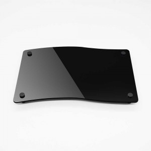 Targa Neutra in Plexiglass Nero Lucido tipologia Bandiera