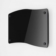Targa Neutra in Plexiglass Nero Lucido tipologia Bandiera