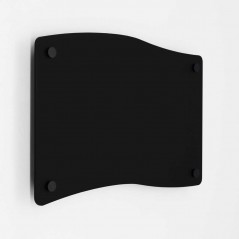 Targa Neutra in Plexiglass Nero Opaco tipologia Bandiera