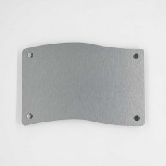 Targa Neutra in Alluminio Composito Silver Spazzolato tipologia Bandiera