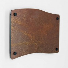 Targa Neutra in Alluminio Composito Corten tipologia Bandiera