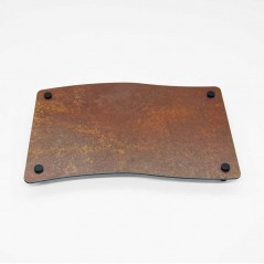 Targa Neutra in Alluminio Composito Corten tipologia Bandiera