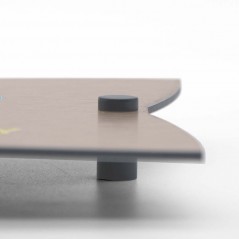 Targa in Alluminio Composito Bronzo Spazzolato Stampata Stella 4 Punte