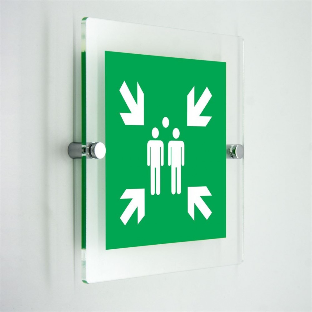 Punto di ritrovo - in plexiglass trasparenti da parete E007