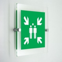 Punto di ritrovo - in plexiglass trasparenti da parete E007