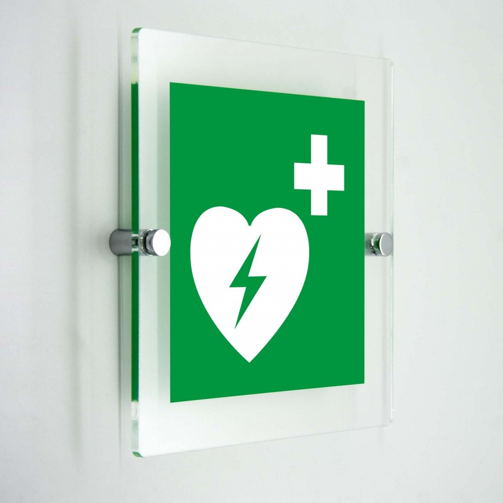 Defibrillatore automatico esterno - in plexiglass trasparenti da parete E010