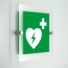 Defibrillatore automatico esterno - in plexiglass trasparenti da parete E010