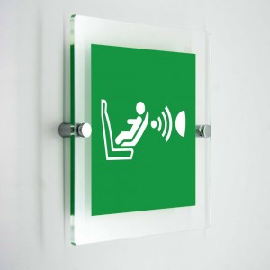 Sistema di rilevamento presenza e orientamento seggiolino CPOD - in plexiglass trasparenti da parete E014