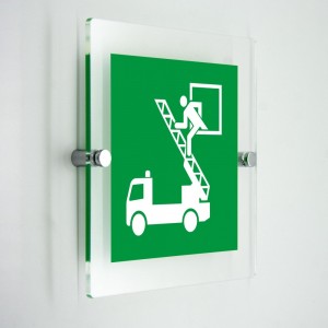 Finestra di emergenza - in plexiglass trasparenti da parete E017