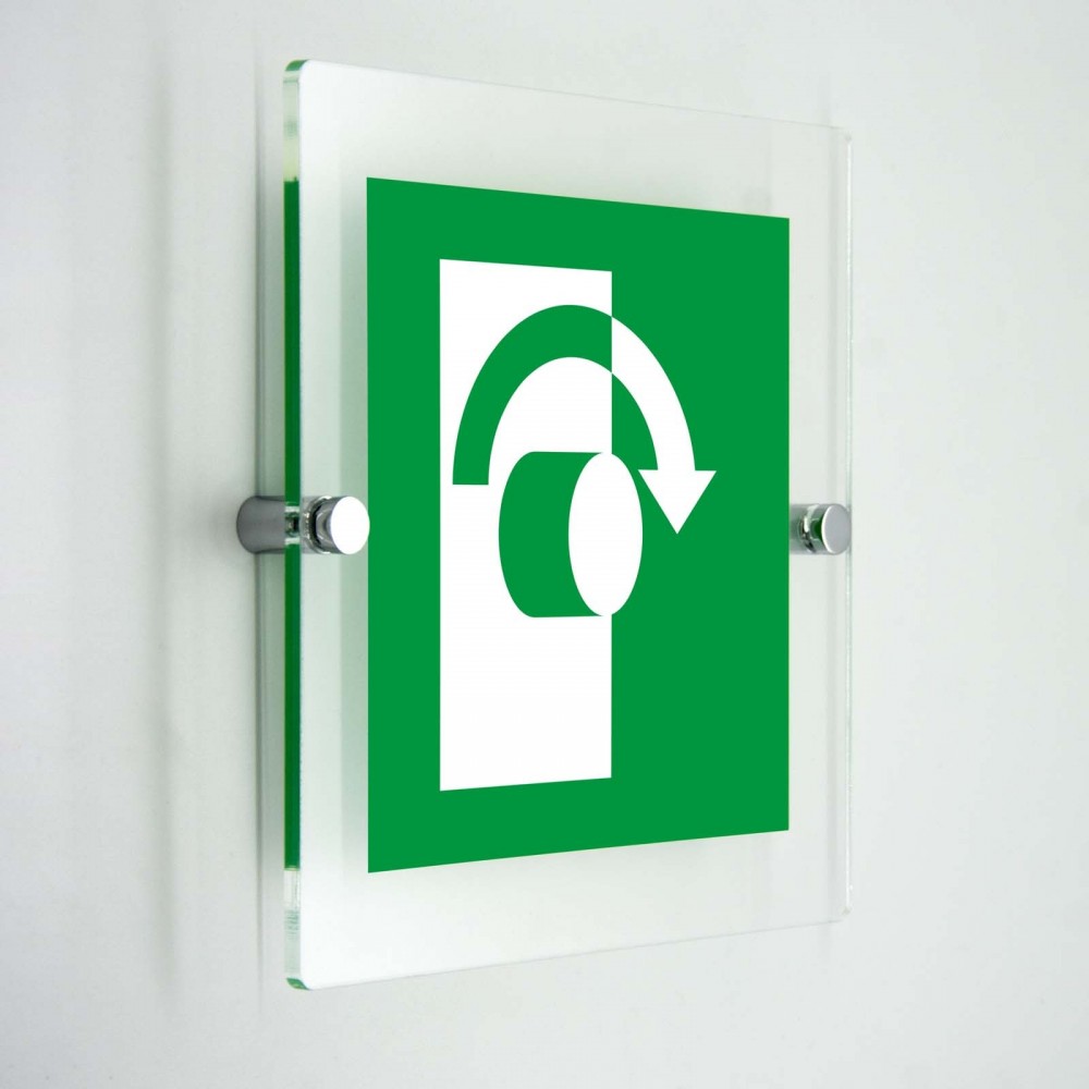 Per aprire, girare in senso orario - in plexiglass trasparenti da parete E019