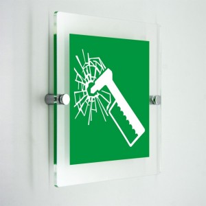 Martello frangivetro - in plexiglass trasparenti da parete E025