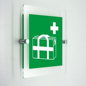 Borsa medica di emergenza - in plexiglass trasparenti da parete E027