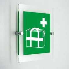 Borsa medica di emergenza - in plexiglass trasparenti da parete E027