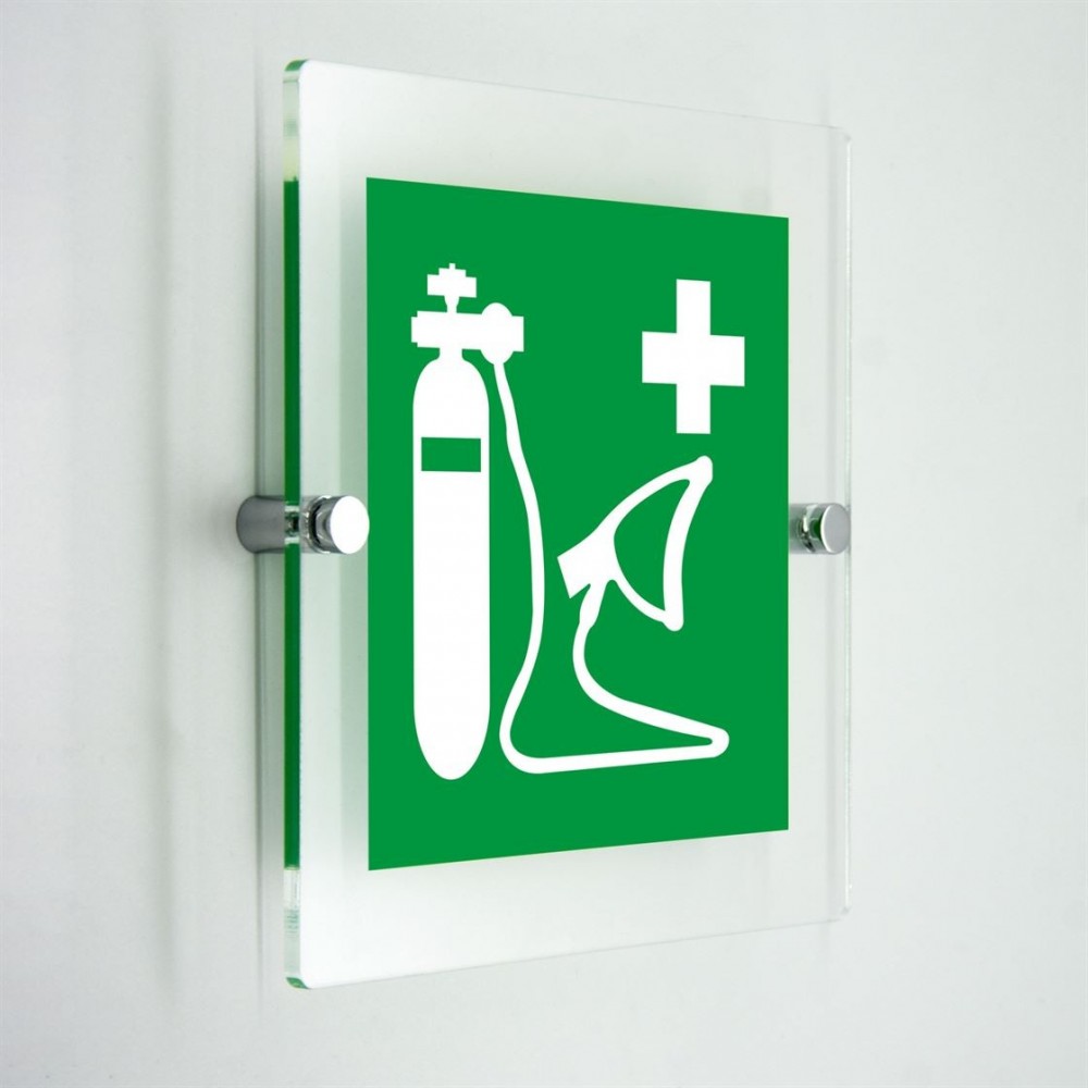 Ossigeno di rianimazione - in plexiglass trasparenti da parete E028