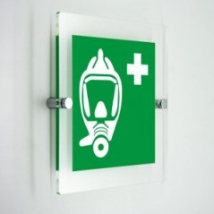 Autorespiratore - in plexiglass trasparenti da parete E029