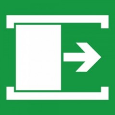 Porta con apertura scorrevole verso destra - in plexiglass trasparenti da parete E033