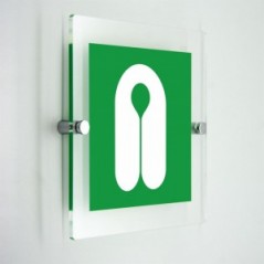 Giubbotto di salvataggio - in plexiglass trasparenti da parete E044