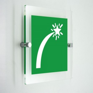 Razzo di segnalazione - in plexiglass trasparenti da parete E048