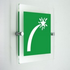 Razzo di segnalazione - in plexiglass trasparenti da parete E048