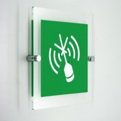 Radiofaro indicatore di posizione di emergenza - in plexiglass trasparenti da parete E052