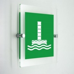 Condotto di evacuazione marina - in plexiglass trasparenti da parete E055