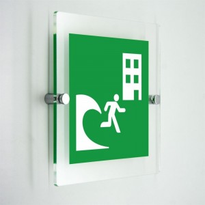Edificio di evacuazione Tsunami - in plexiglass trasparenti da parete E063
