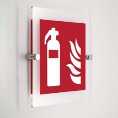 Estintore - in plexiglass trasparenti da parete F001