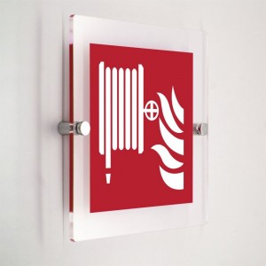 Lancia antincendio naspo - in plexiglass trasparenti da parete F002