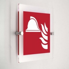 Attrezzature antincendio - in plexiglass trasparenti da parete F004