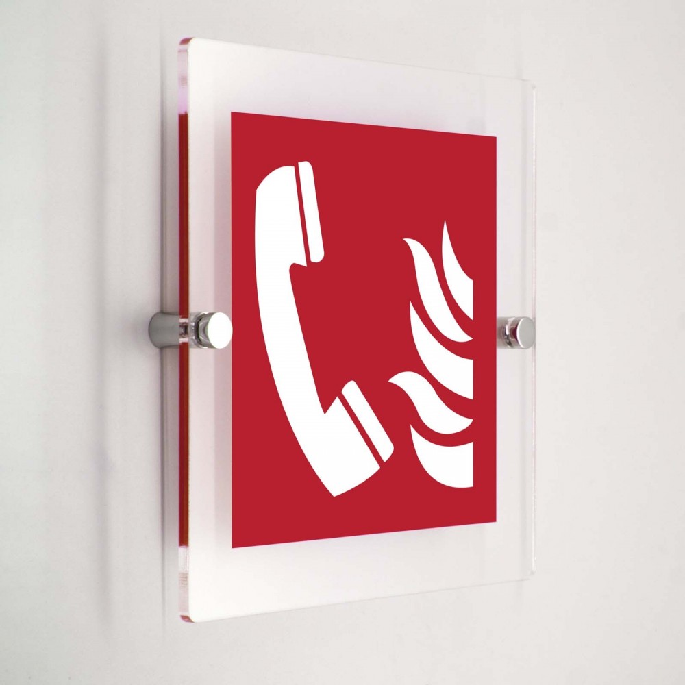 Telefono da usare in caso di incendio - in plexiglass trasparenti da parete F006