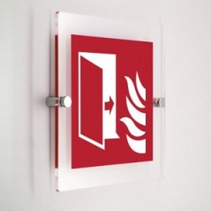 Porta tagliafuoco - in plexiglass trasparenti da parete F007