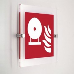 Estintore fisso - in plexiglass trasparenti da parete F013