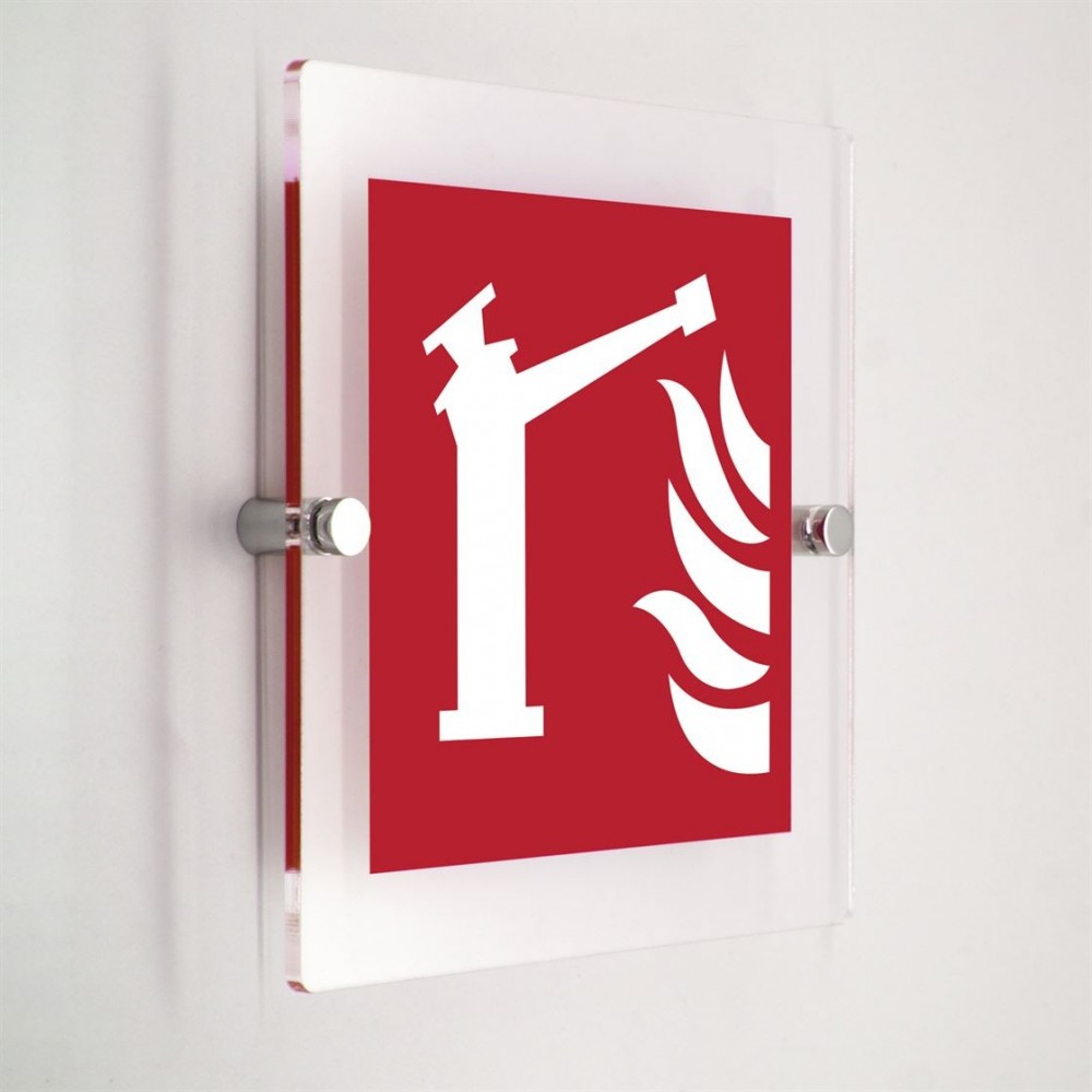 Spingarda antincendio - in plexiglass trasparenti da parete F015