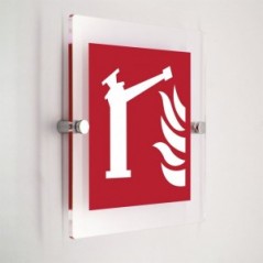 Spingarda antincendio - in plexiglass trasparenti da parete F015