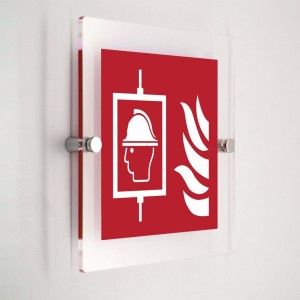 Ascensore antincendio - in plexiglass trasparenti da parete F017