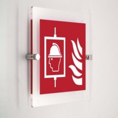 Ascensore antincendio - in plexiglass trasparenti da parete F017